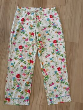 LOVE by GAP Women’s Size M Floral Pajama Pants - White with Multicolor Flowers